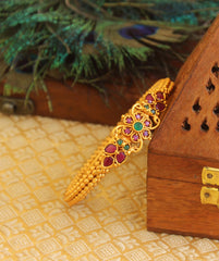 Matte Finish Kempu Stone Kada T2989