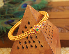 Matte Finish Kempu Stone Kada T2989