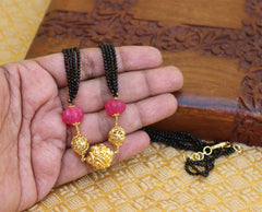 Hand Made Black Beads Necklace T2266