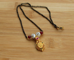 Ram Parivar Black Beads Necklace T2369