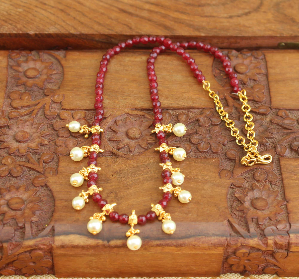 Handmade Pearl Beads Necklace T2361