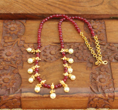 Handmade Pearl Beads Necklace T2361