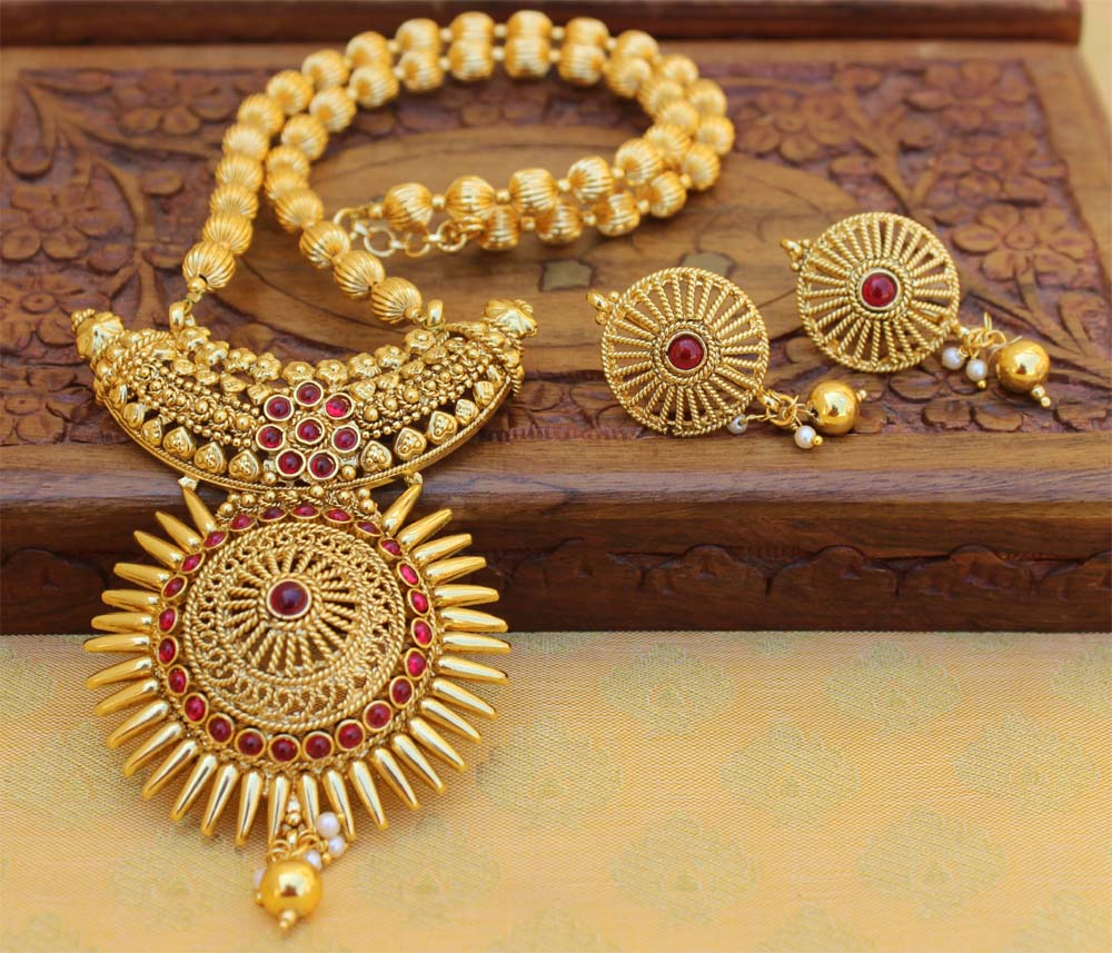 Matte Finish Handmade Necklace Set T2792