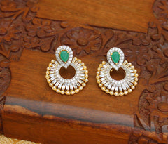 Gold Plated Stone Earrings T2753