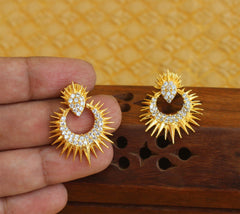 Stylish CZ Stone Gold Plated Earrings T2752