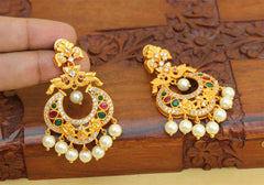 Stylish Matte Finish Peacock Earrings T2779