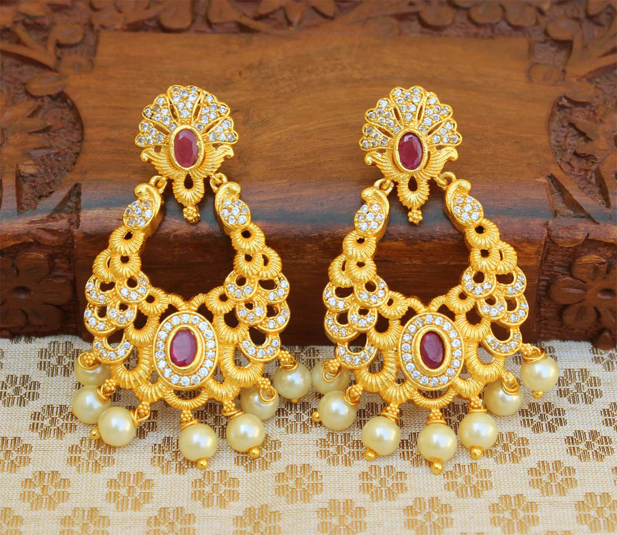 Matte Finish Designer Earrings T2481