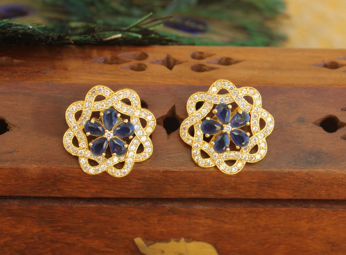 Gold Plated Designer Stone Earrings T2461