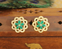 Gold Plated Designer Stone Earrings T2462