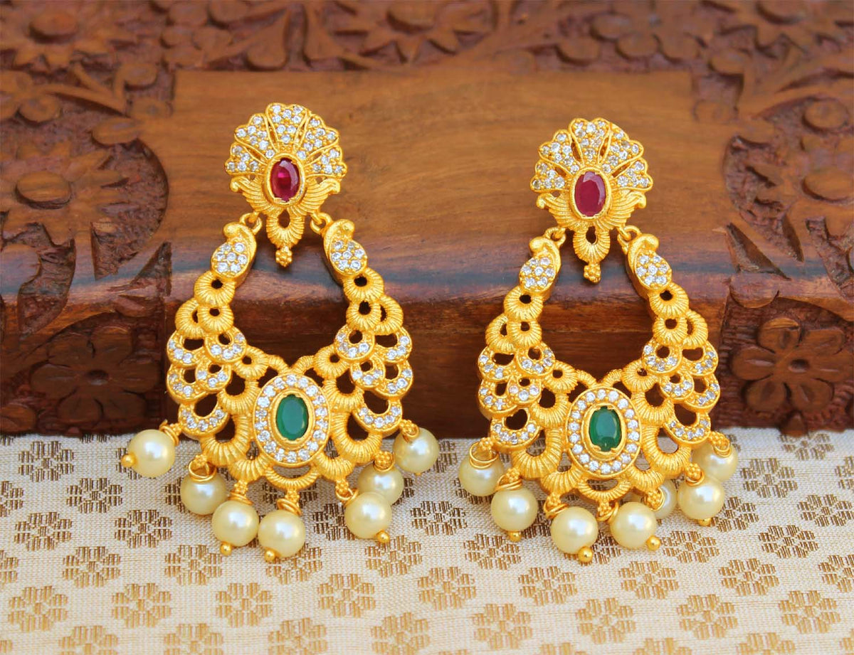 Matte Finish Designer Earrings T2482