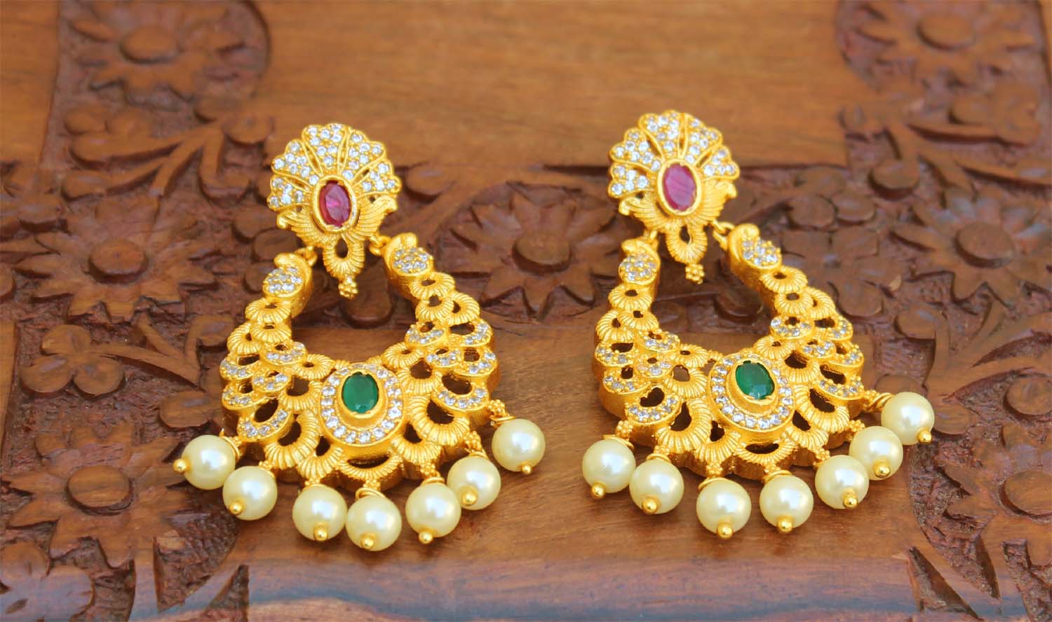 Matte Finish Designer Earrings T2482