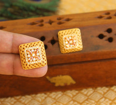 Gold Plated Studs Stone Earrings T2472