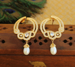 Cold Plated Stone Earrings T2750