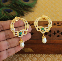 Gold Plated Stone Earrings T2751