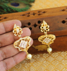 Gold Plated Stylish Earrings T2748