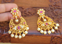 Matte Finish Stylish Pearl Earrings T2501