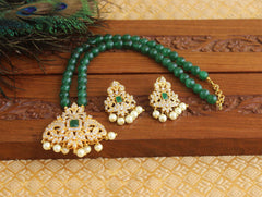 Gold Plated Handmade Beads Pendant Necklace Set T2705