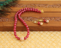 Handmade CZ Stone Beads Necklace Set T2706