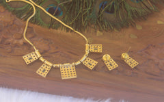 Kempu Stone Necklace Set T2229