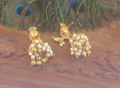 Gold Plated Multi Color Parrot Jumka Earrings T2237