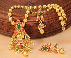 Matte Finish Stylish Necklace Set  T2798