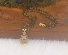 Stylish Black Beads Necklace T2165