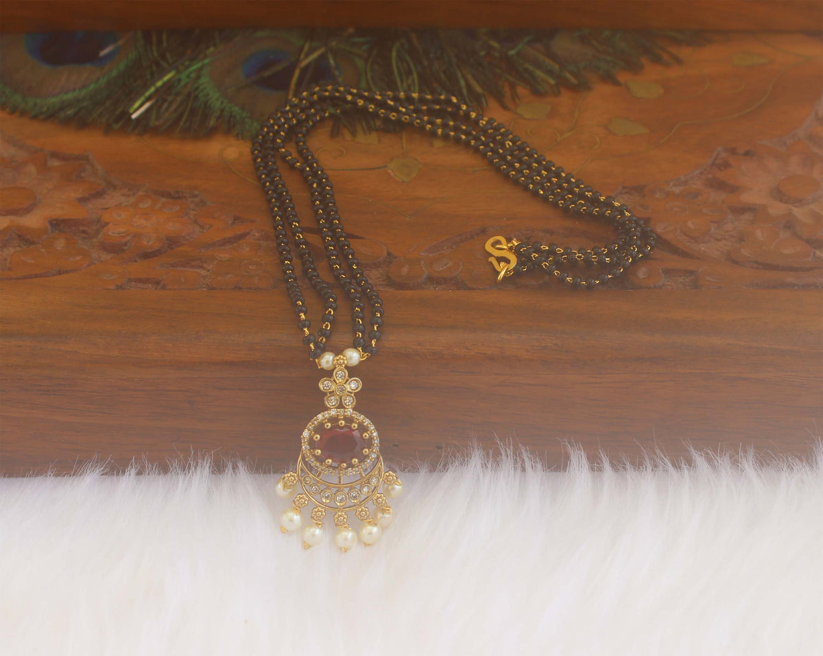 Stylish Black Beads Necklace T2167