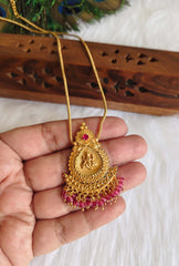 Gold Plated Temple Lakshmi Necklace T3130