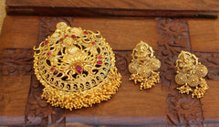 Gold Plated Temple Peacock Pendant Set T2808