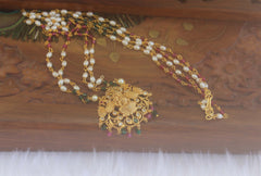 Temple Rice Pearl  Handmade Beads Necklace T2226