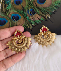 Gold Plated Temple Earrings T3168