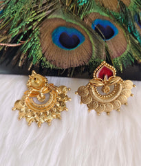 Gold Plated Temple Earrings T3168