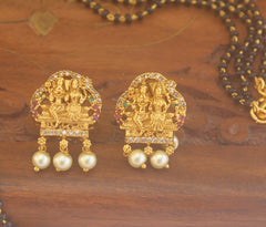 Temple Stone Black Beads Necklace Set T2200