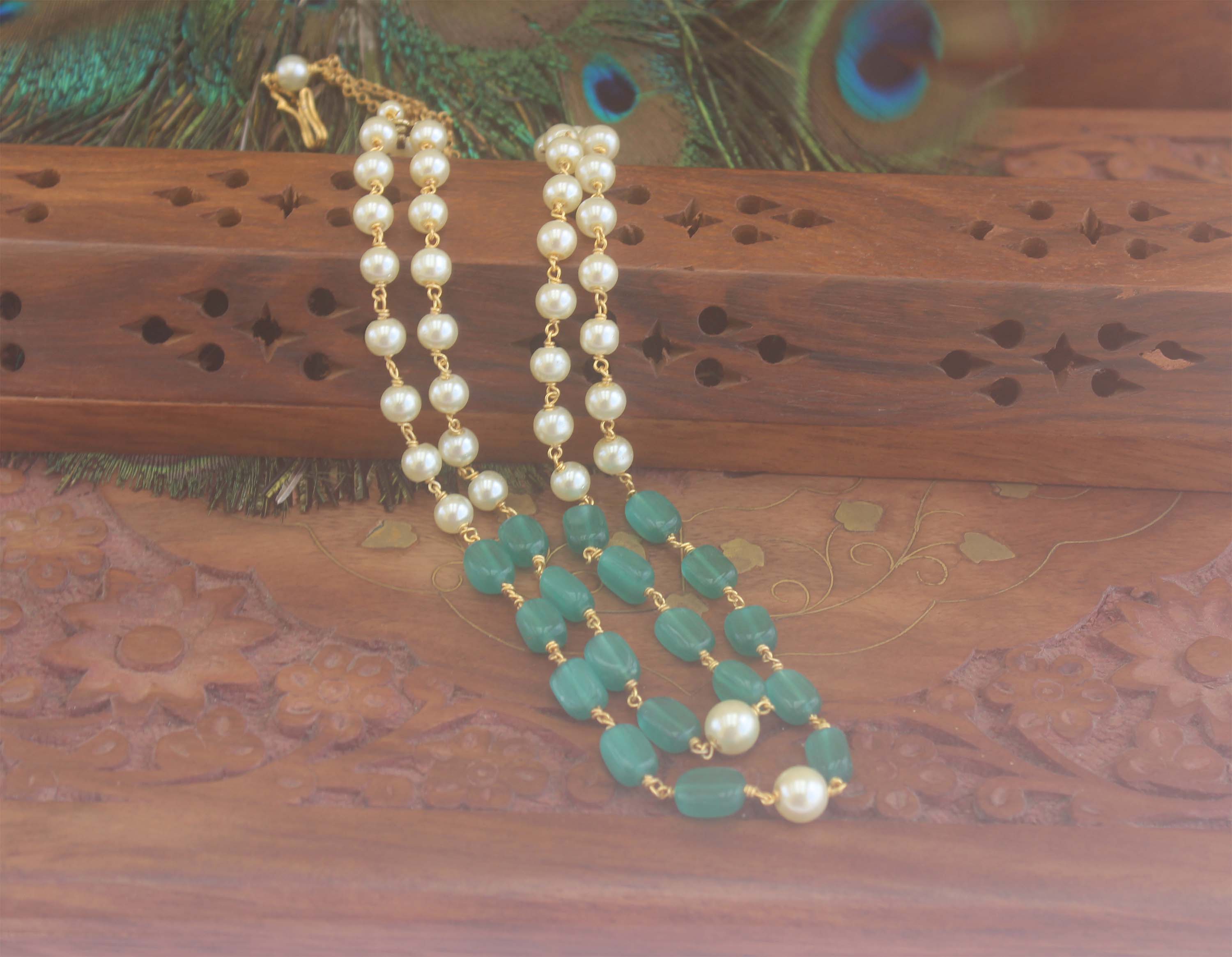 Stylish Pearl Beads Necklace T2211