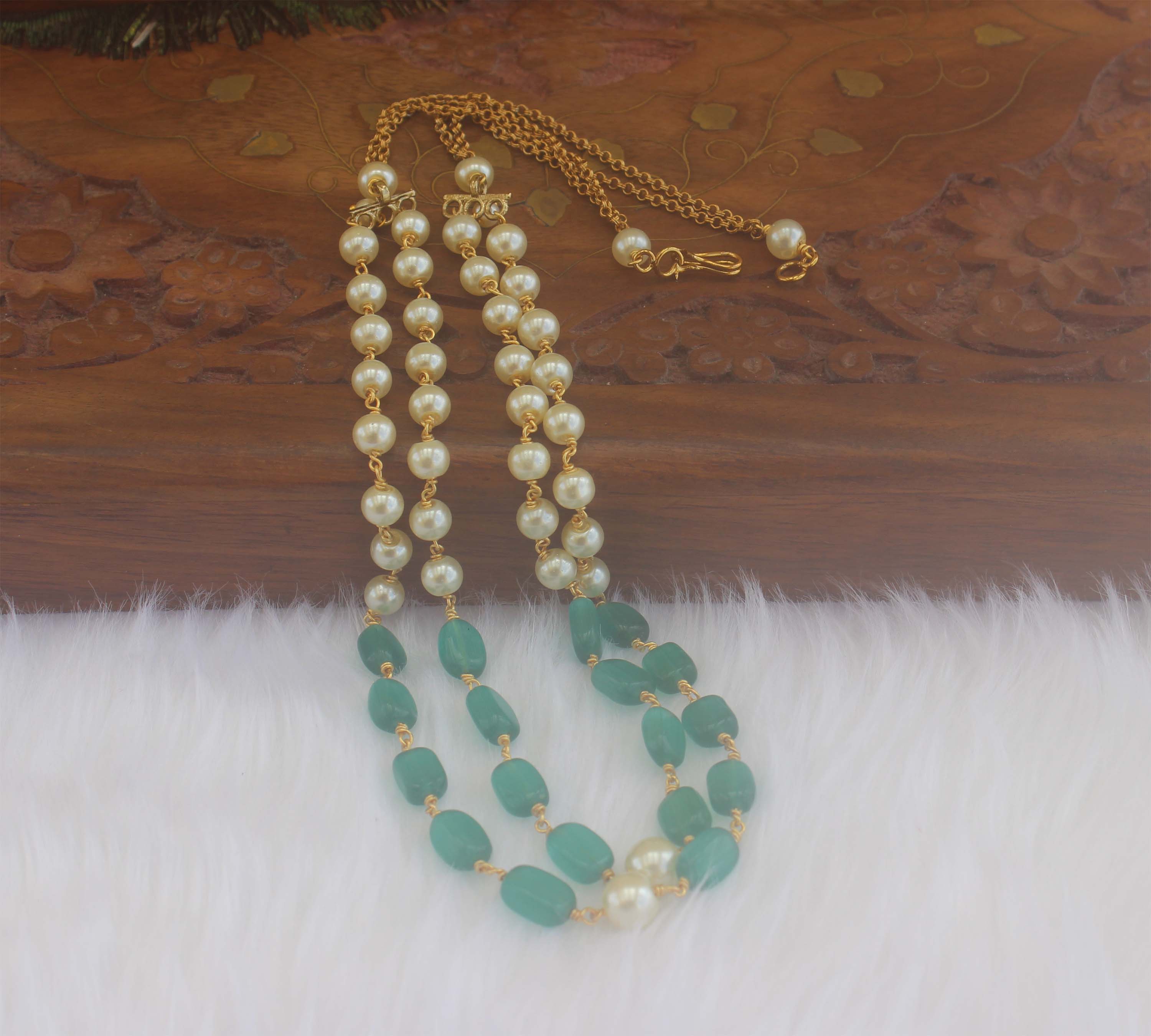 Stylish Pearl Beads Necklace T2211