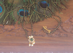 Simple Black Beads Necklace T2205