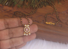 Simple Black Beads Necklace T2206