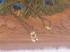 Simple Black Beads Necklace T2207