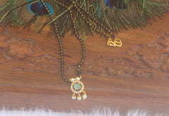 Simple Black Beads Necklace T2209