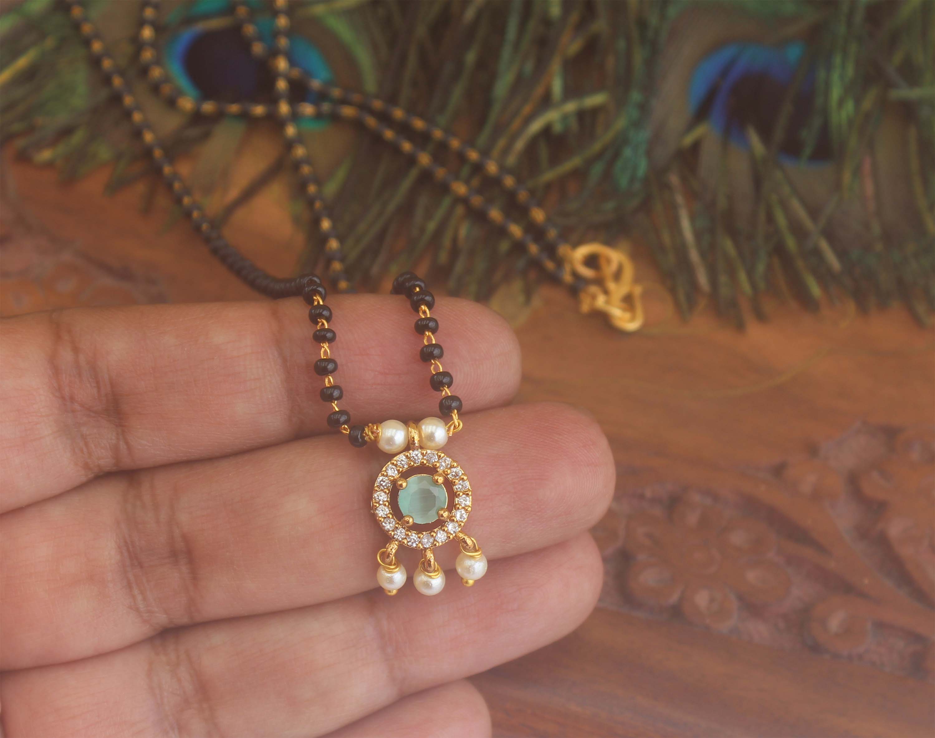 Simple Black Beads Necklace T2209