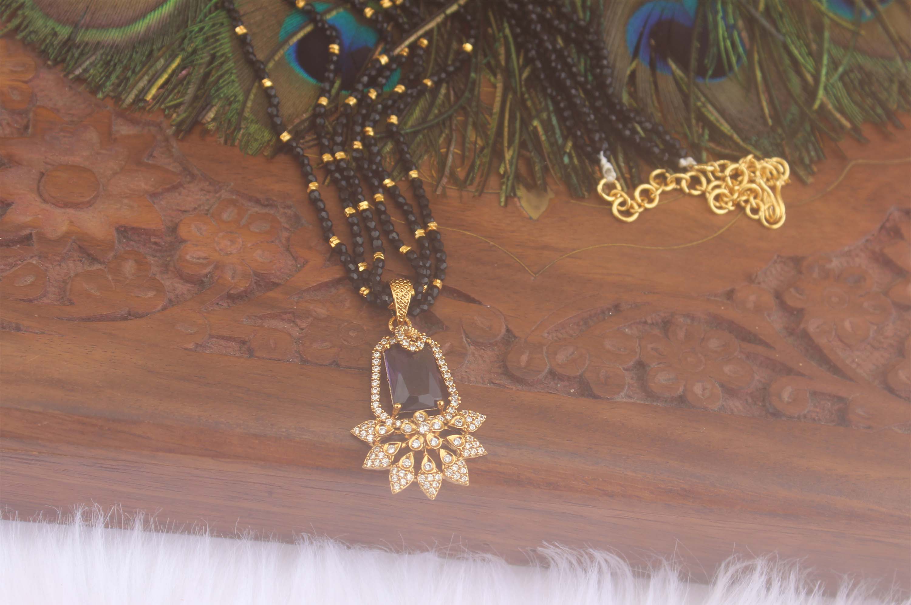 Designer Gold Plated Beads Necklace T2210