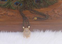 Trendy Black Beads Necklace T2215