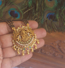 Multi Color Temple Black Beads Necklace T2221