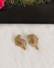 CZ Stone Mango Shape Earrings T2850