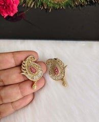 CZ Stone Mango Shape Earrings T2850