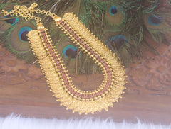 Kerala Traditional Kasu Stone Necklace T2299