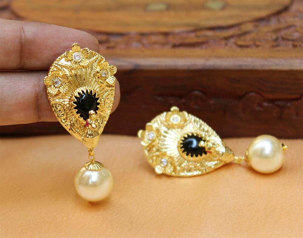 Gold Plated Peacock Earrings T2720
