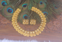 Matte Finish Kerala Kasu Necklace Set T2301