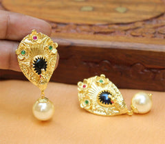 Gold Plated Peacock Earrings T2721