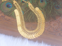 Gold Plated Kerala Traditional Kasu Necklace T2303
